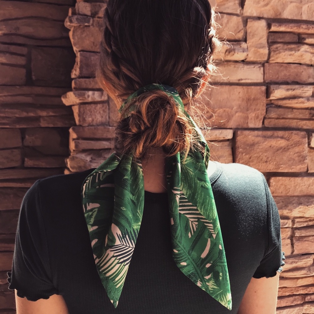 Palm Green Hair Scarf